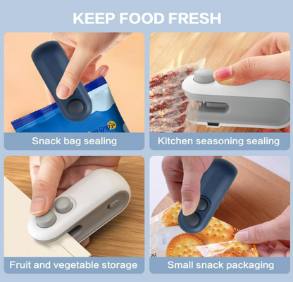 Vicloon Sigillatrice Termica con Taglierina Integrata – Mini Saldatrice per Sacchetti Alimentari